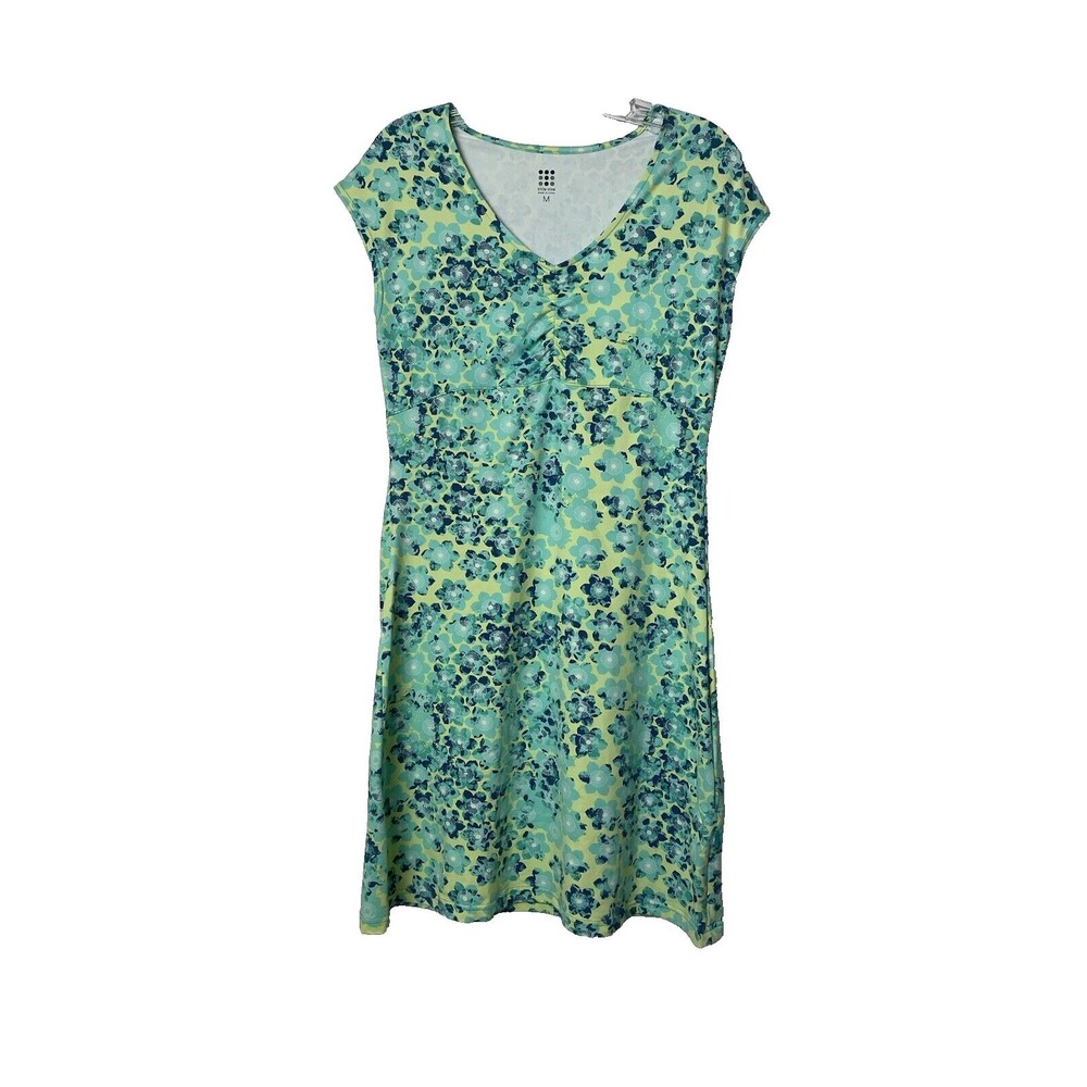 Title Nine Green Floral Diamalete Steadfast Athletic Dress Size M Floral